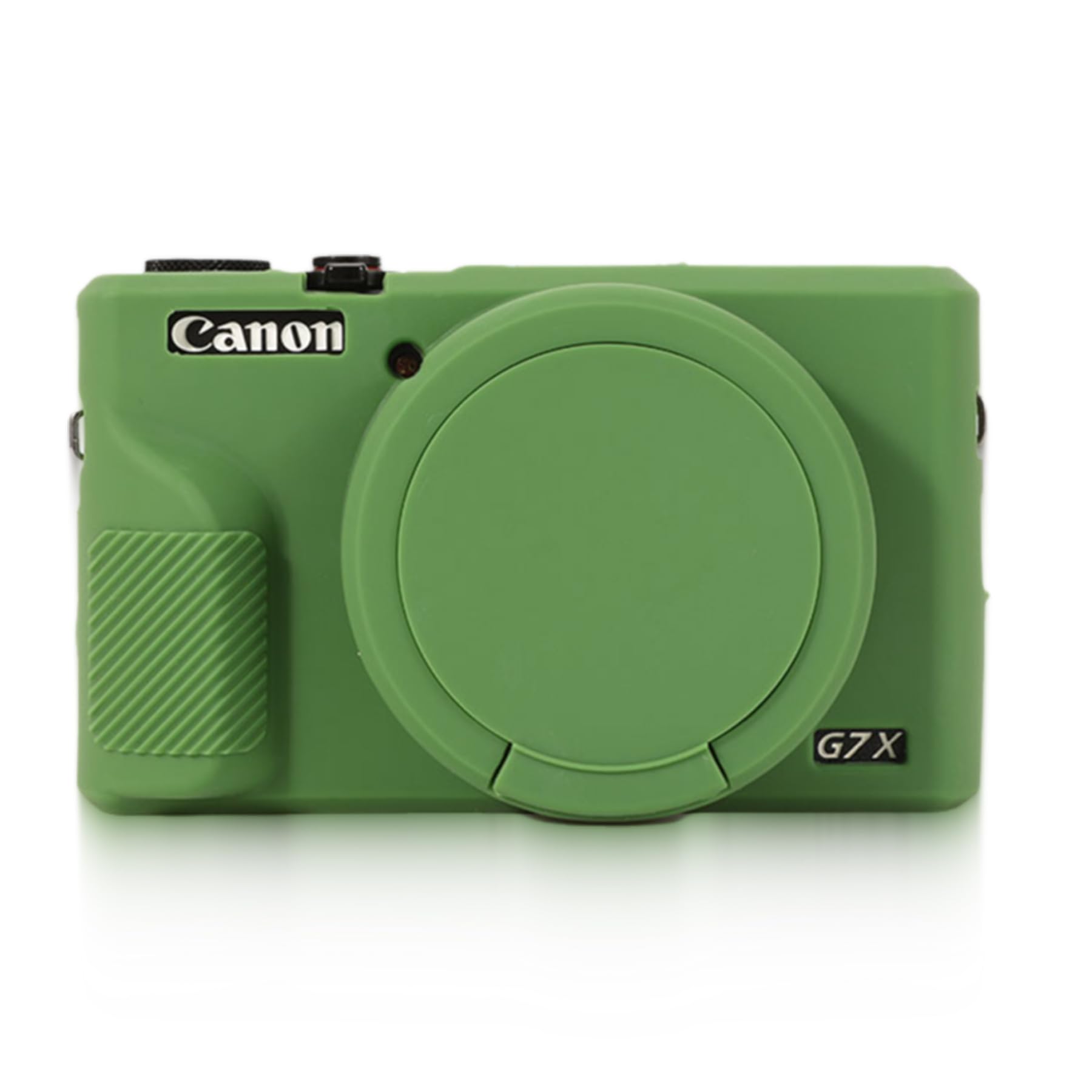 SANRONANG Case for Canon PowerShot G7 X Mark III Digital Camera, Travel Lightweight G7X Mark 3 Accessories, Full Protection Soft G7X Mark 3 Silicone Case Detachable Lens Cover Protective Cover (Green)