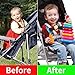 QOPAHI Anti Escape Harness Chest Clip Lock, Baby Safety Strap Prevent Kids Taking Their Arms Out of High Chairs/Strollers, Safety Strap Clips with 2 Dolls(2 Pack)