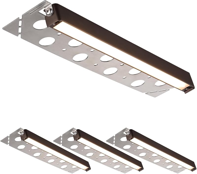 Paquete de 4 lámparas LED Hardscape de 12 pulgadas, 3W/5W/7W, 2700K Soft White | Actualizar luces de pared de retención regulables, iluminación de paisaje de bajo voltaje, luz de pavimentadora de CA/CC de 12-24V, luces de escalón al aire libre, ETL