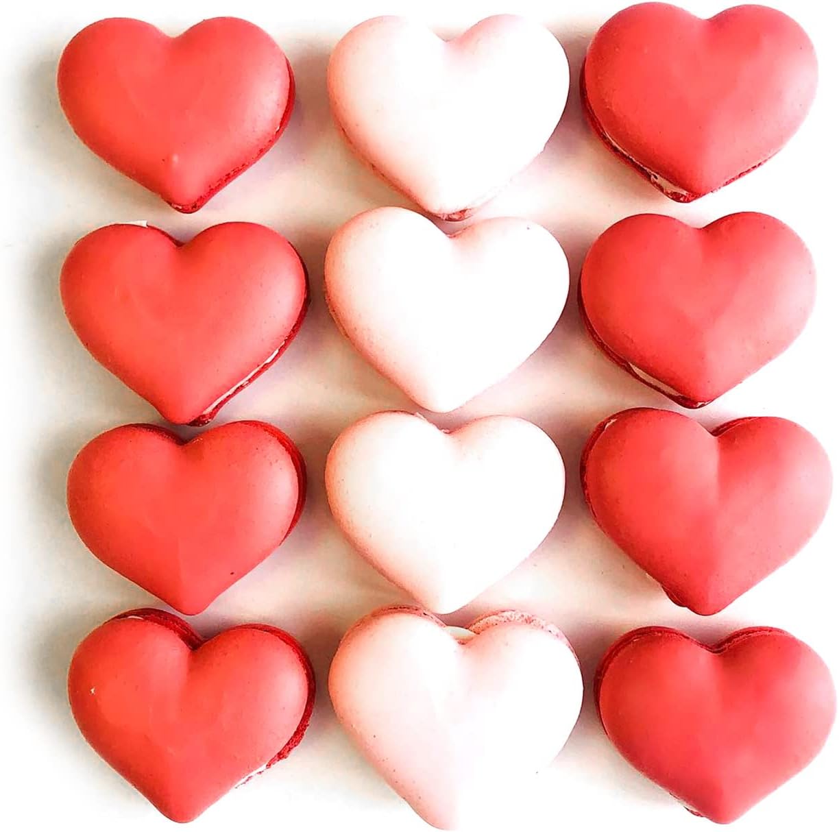 Silikomart 23.043.00.0065 mac03 Mat for Macaroons 42 Brick Shape Heart Red 5.5 x 5.5 x 12