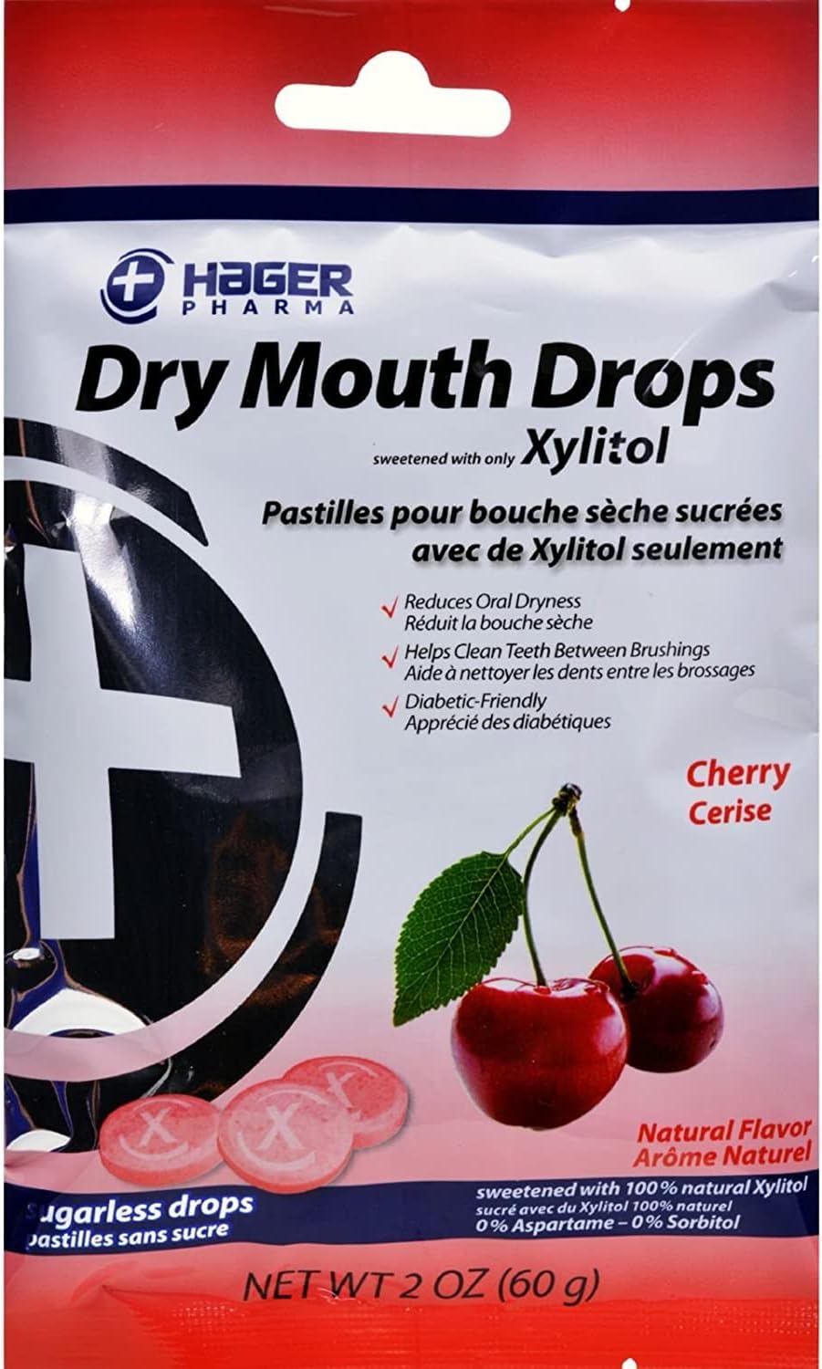 MiradentDry Mouth Drops Cherry 2 Oz