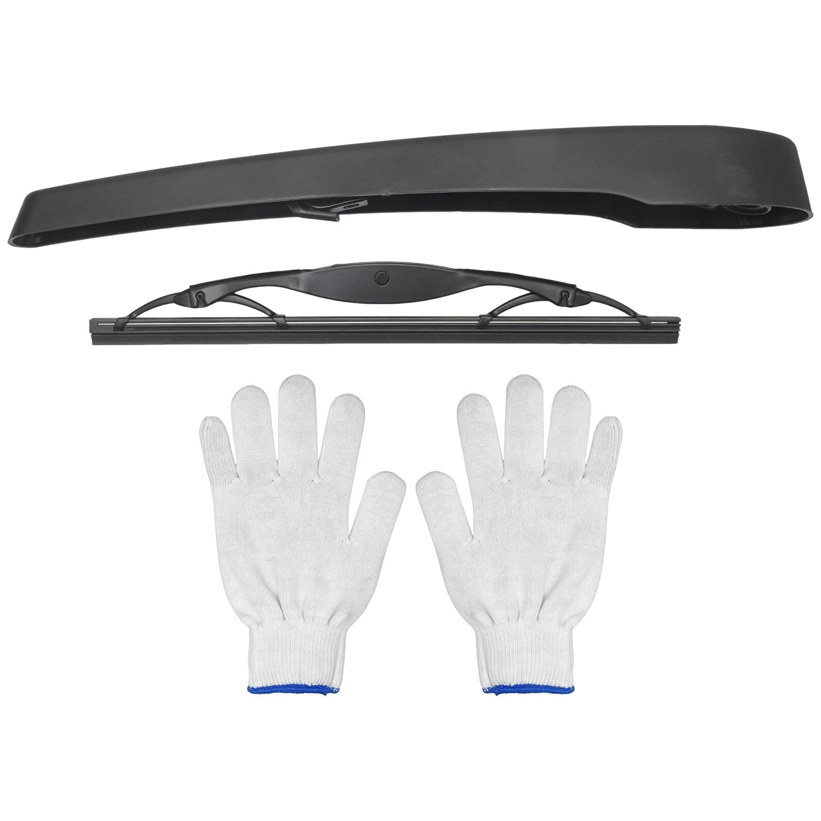 Hoypeyfiy 95915136 Kit spazzola tergicristallo posteriore e braccio con guanti, ricambio per Opel Mokka 2012-2020