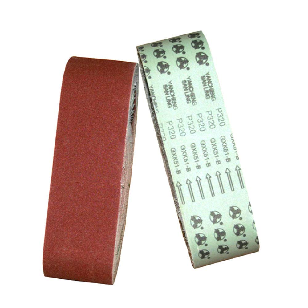 CAIDAI&YL Paquete de 10 bandas de lijado de 533 * 76 mm, lijadora de óxido de aluminio de grano 40-1000, bandas de lijado de 3,10 piezas de grano 800