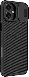 Nillkin Capa magnética CamShield Pro projetada com absorção de choque e moldura elevada para Apple iPhone 16 de 6,1 polegadas - preta