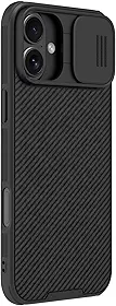 Nillkin Capa magnética CamShield Pro projetada com absorção de choque e moldura elevada para Apple iPhone 16 de 6,1 polegadas - preta