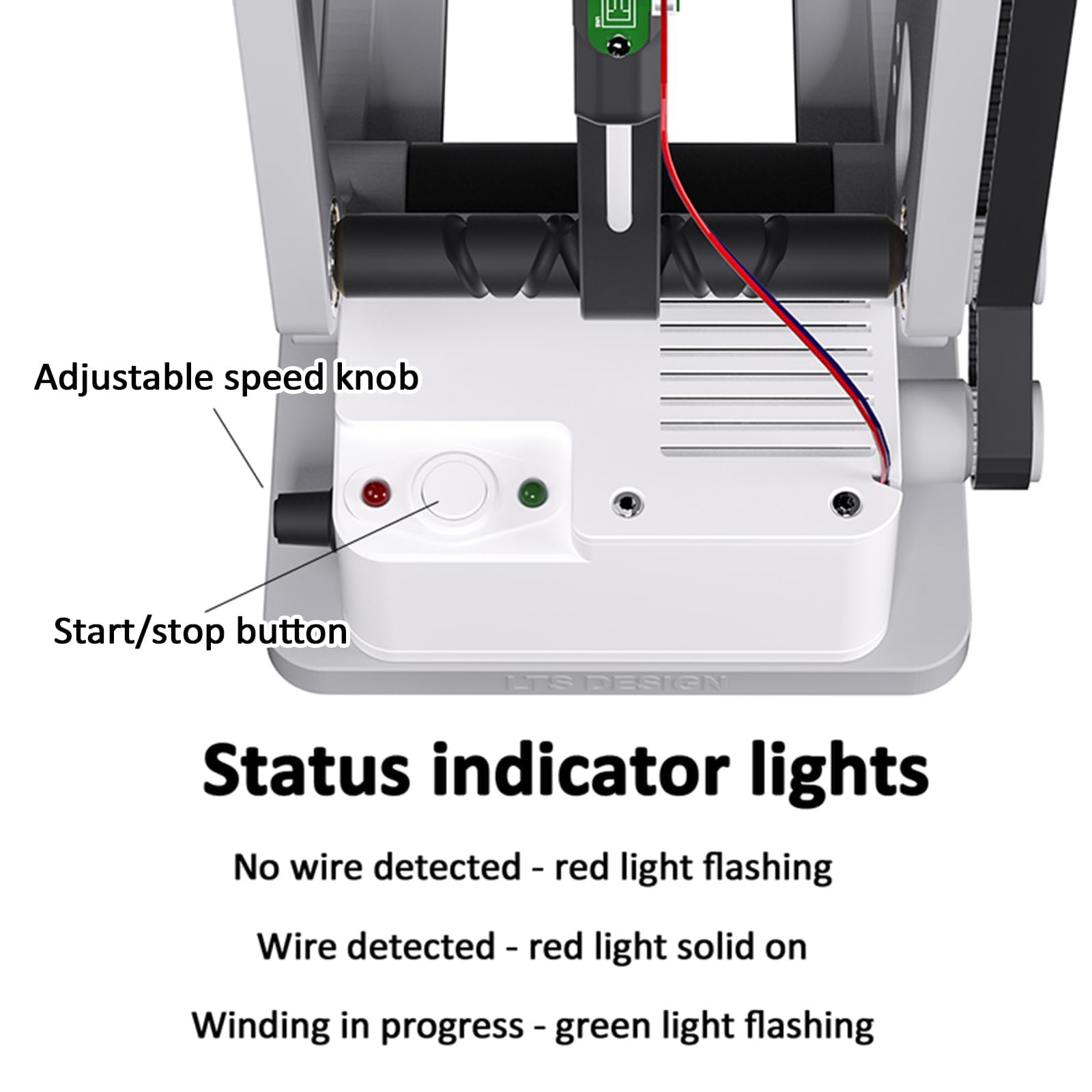 Rebobinador de filamento para impresora 3D, bobinador de bobina de velocidad ajustable, parada de arranque automático, rebobinador eléctrico para bobinas de 1 kg, suministro de impresión 3D