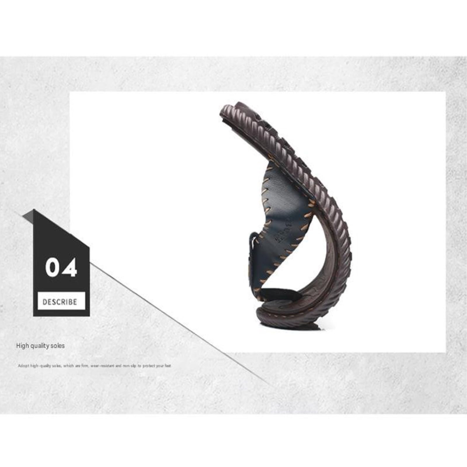 Infradito Uomo Flip Flops in Pelle Divisa degli Uomini, Sandali di Suola Gomma Antiscivolo, Scarpe Casual Confortevoli per La Spiaggia E Casa L'Estate All'aperto
