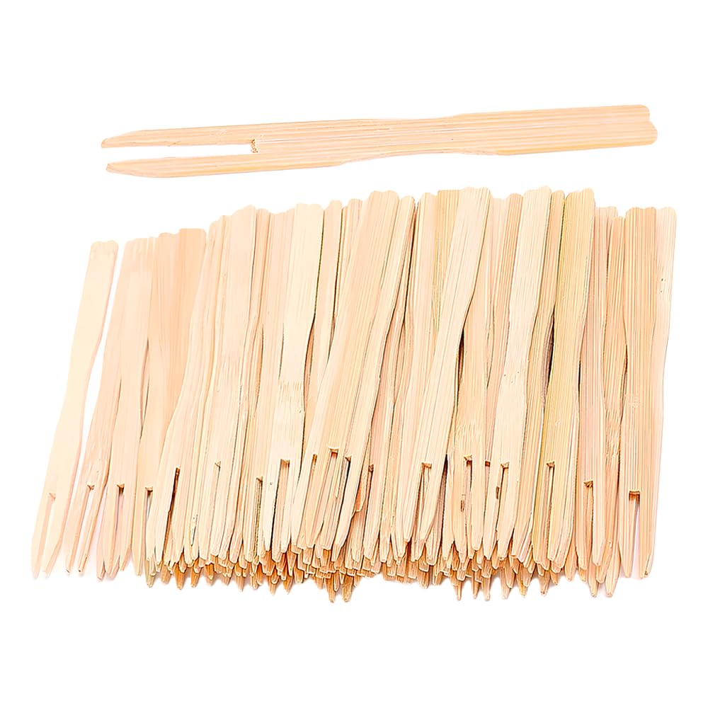 500 Forchettine Legno Biodegradabili - Forchettine Da Cocktail 9 Cm Per Finger Food E Party - Foto 9