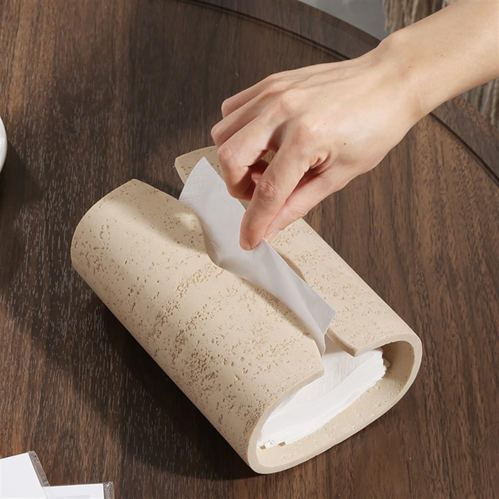 Pudełko na chusteczki Uchwyt na chusteczki Uchwyt na papier toaletowy do łazienki, salonu, sypialni, toaletki, kuchni, minimalistycznego biura, wystroju domu Uchwyt na chusteczki(Biały)