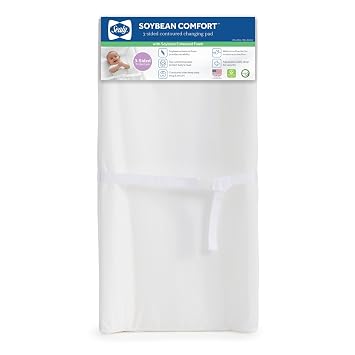 Sealy Baby Infant Changing Pad - Waterproof, Contoured Durable Foam, Wipe Clean, Made in USA, 32 x 16"