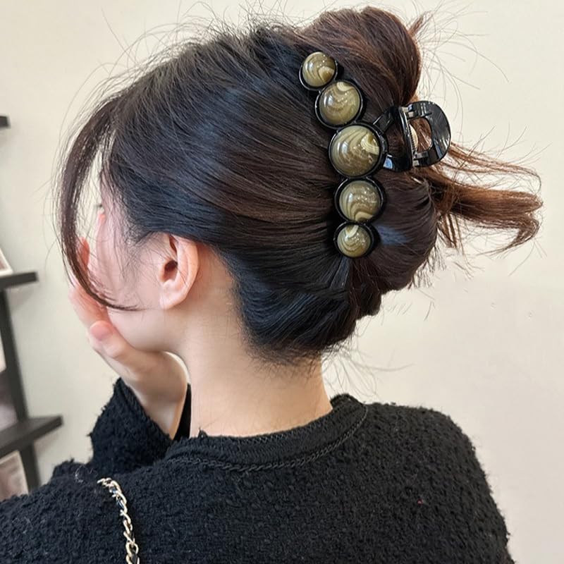 Amazon.com : 1Pcs Pearl Hair Clips Large Acrylic Hair Claw  display picture 3