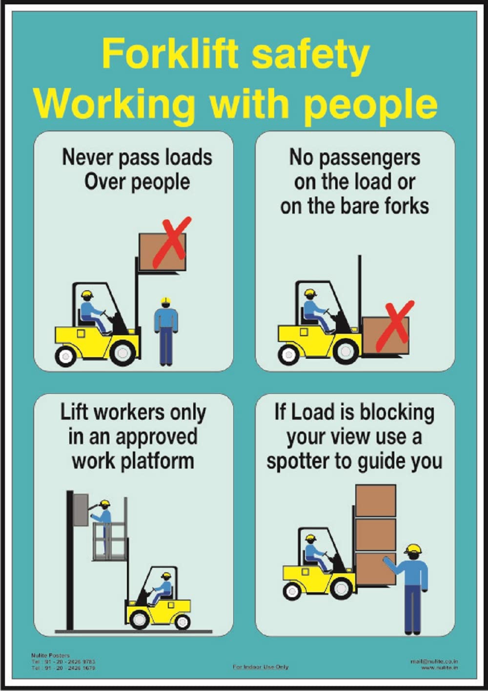 FORKLIFT SAFETY WORKING WITH PEOPLE Nulite APOS 0086 A3 laminated