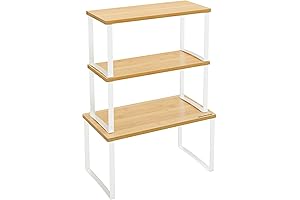 SONGMICS 3 Shelves Expandable Shelves with Corner Shelves
