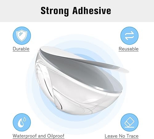 Miniatura 6 de Paquete de 12 clips para cables, organizador de cables transparentes, organizador de cables adhesivos, clips para escritorio, hogar, oficina,