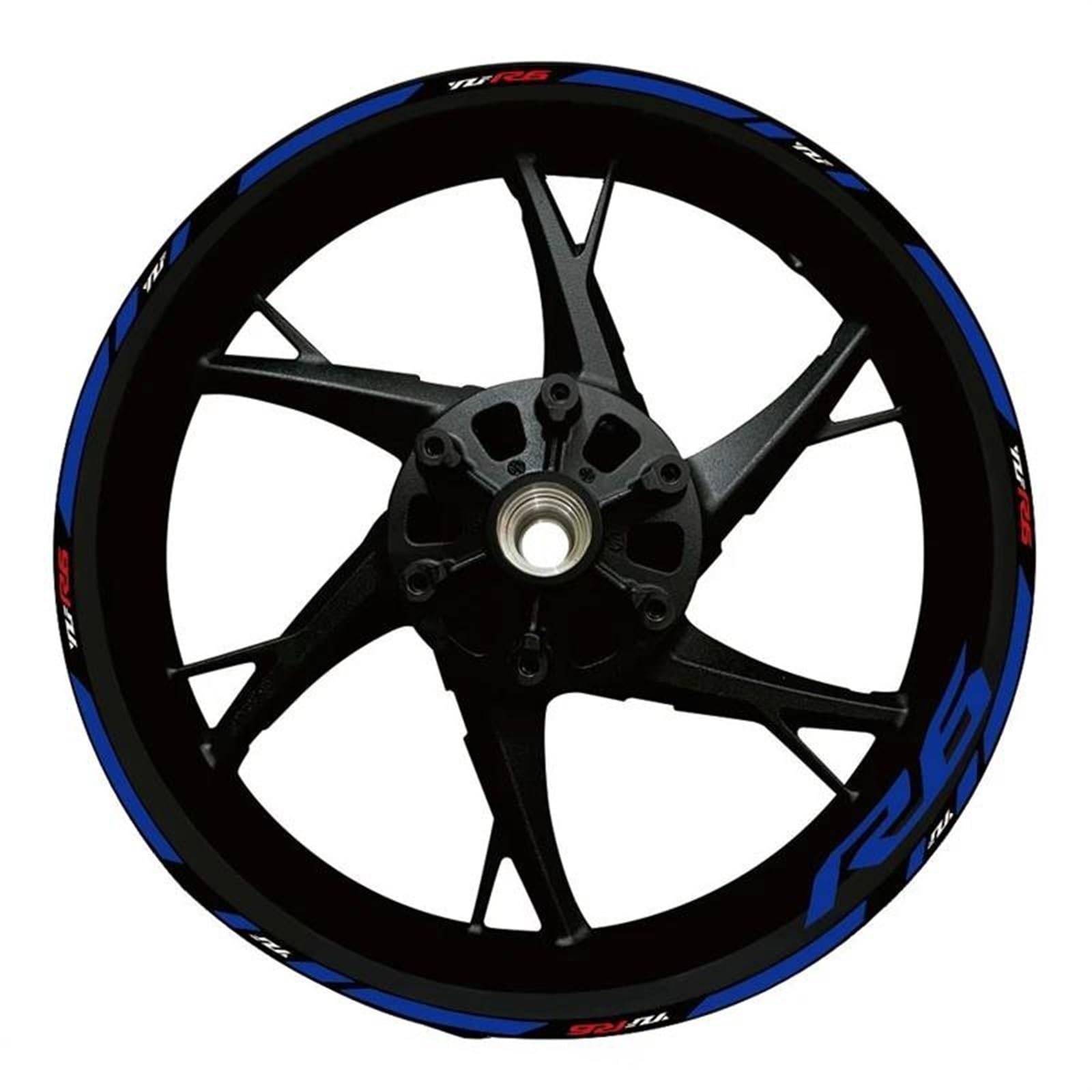 Stickers Motorcycle Wheel Stickers Night Reflective Decorative Rim for Yamaha YZFR6 YZF R6(Style 26)