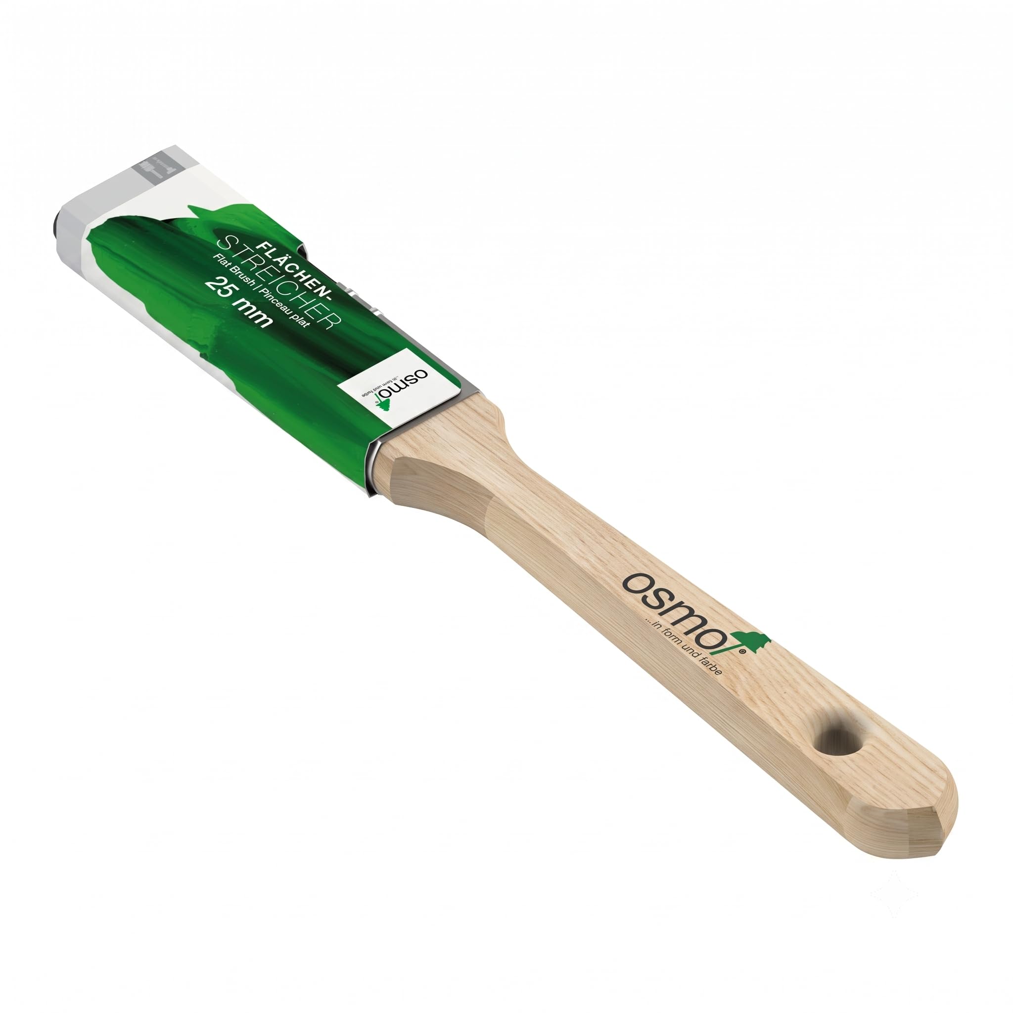 Osmo Flat Brush – Soft Tip Small Paint Brush with Synthetic Mix Bristles for Wood Oils, Paint & Osmo Coating Systems – 25mm Width – Ideal for Corners, Edges & Small Surfaces
