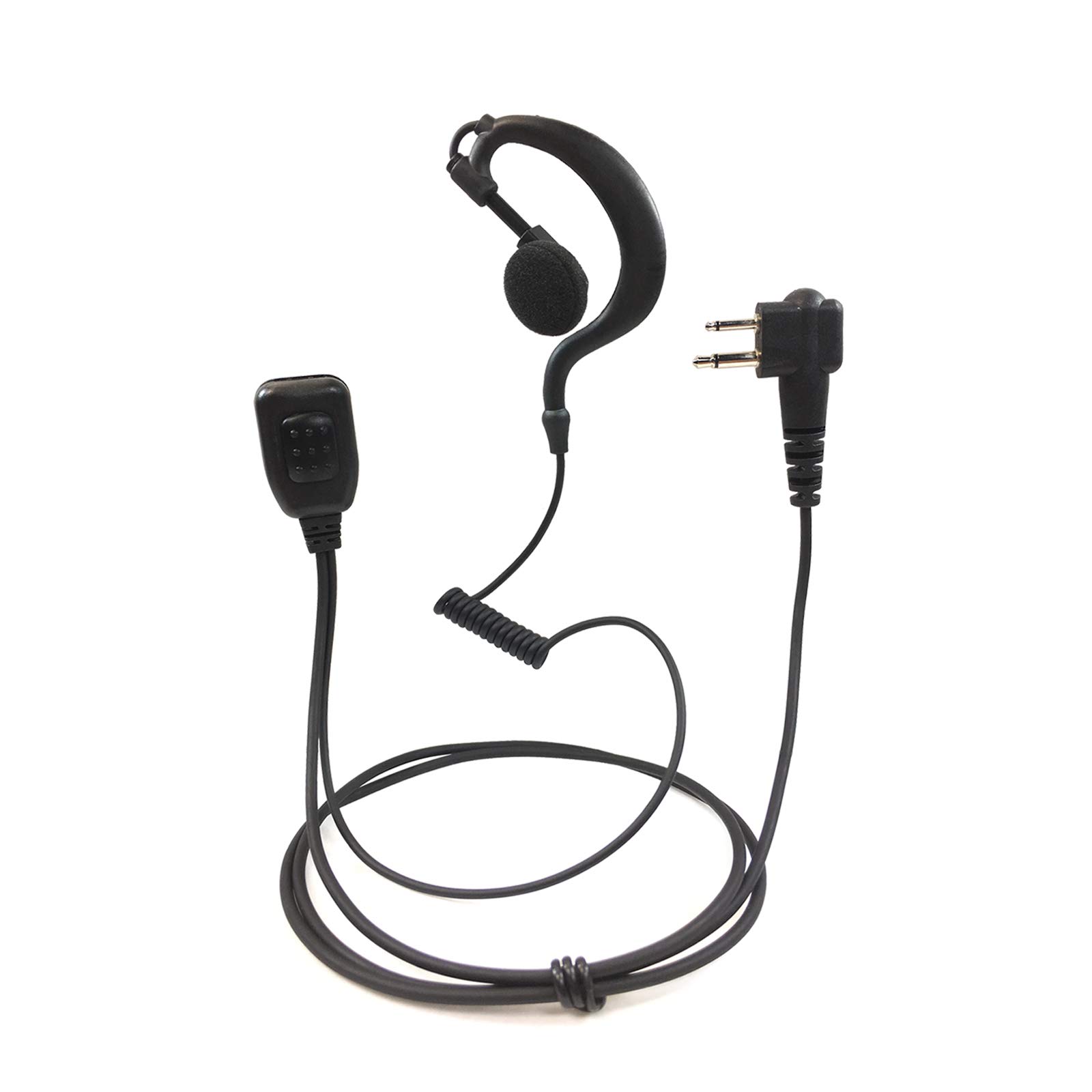 PROMAXPOWER G-Shape Swivel PTT Earpiece Headset for Motorola Two-Way Radios CP110, CP200D, CP450, CLS1110, CLS1410, RDM2070D-picture-23