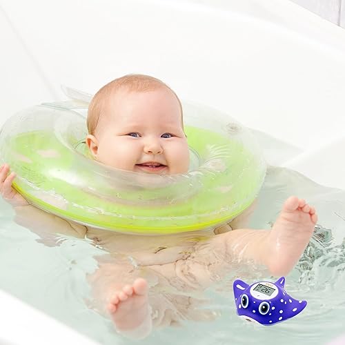 Miniatura 5 de b&h Termómetro de baño para bebé, termómetro digital de lectura instantánea para bañera y habitación de bebés, mide la temperatura del agua del