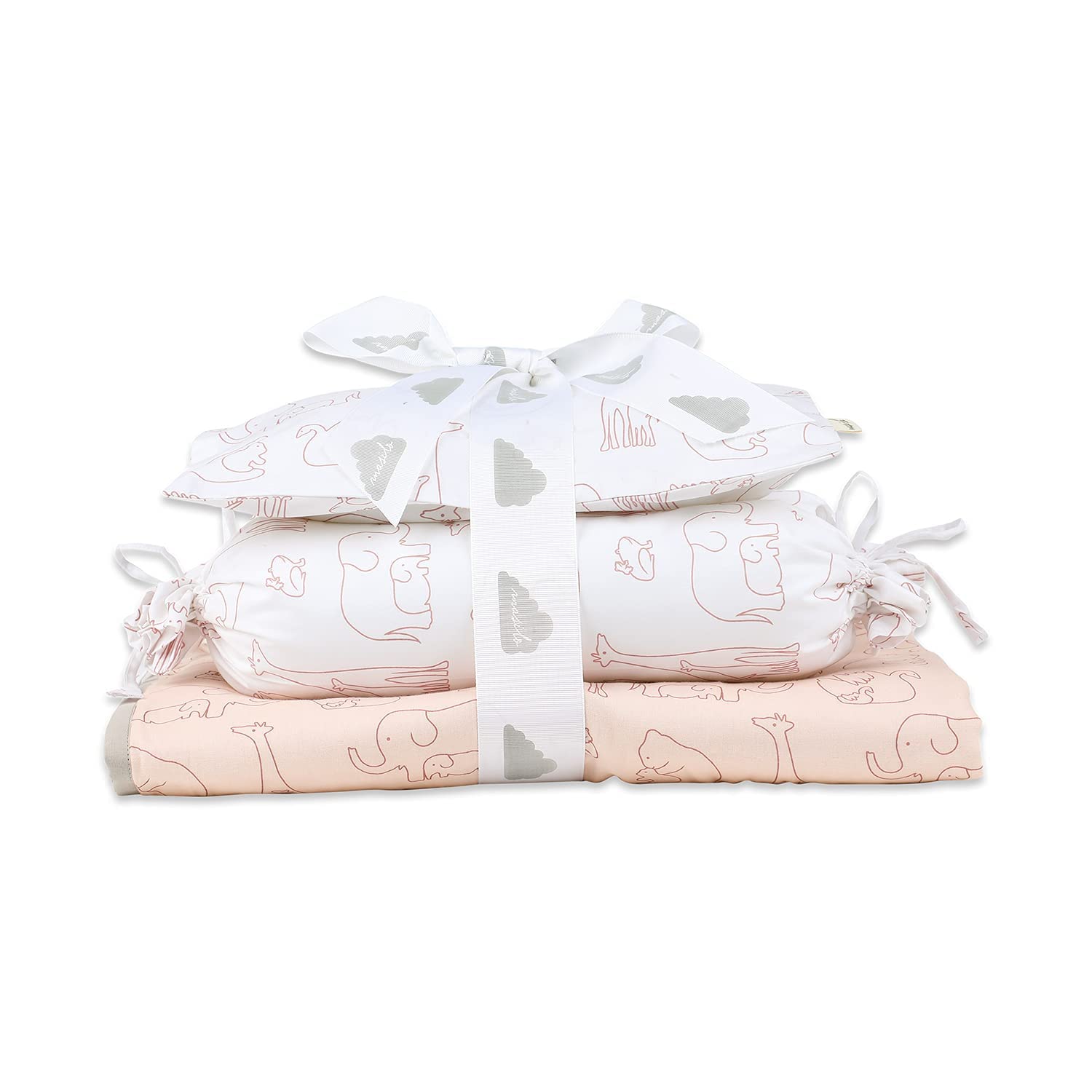 Masilo Organic Cotton Mini Crib Set Combo Includes Cot Bedding Essential for Infants, Soft & Comfortable Newborn Baby Gift - Be My Baby