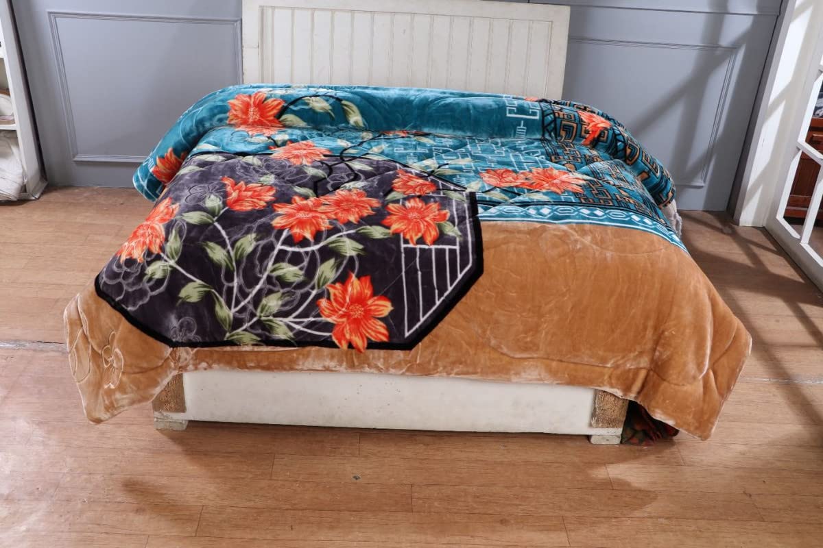 ELSTONE HOME with Device Soft Microfiber Double Bed 3 Ply Heavy Quilt Razai for Heavy Winter_#3