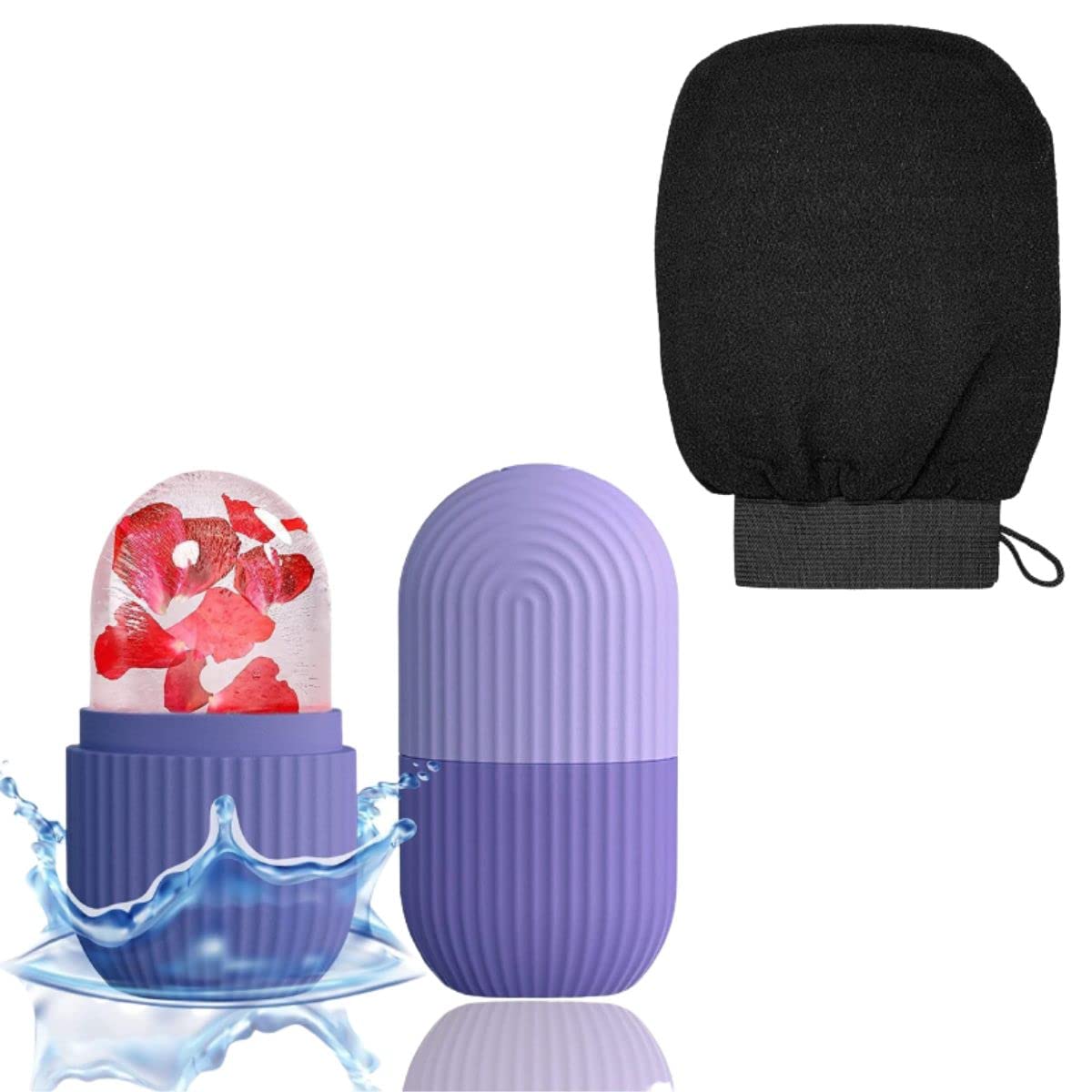 AEXONIZ Ice Roller and Exfoliating Gloves Combo (Ice Roller For Neck, Face & Eyes Massage and Exfoliating Body Scrub Gloves To Remove Dead Skin) (Ice Roller and Exfoliating Gloves)-image-26