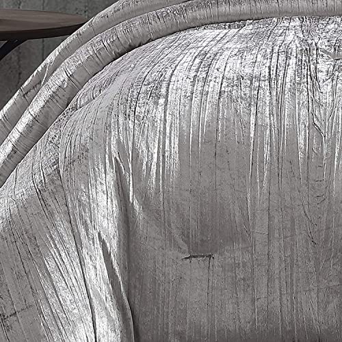 Riverbrook Home Turin Comforter Set, Queen, Silver, 7-Piece Set #TOP4