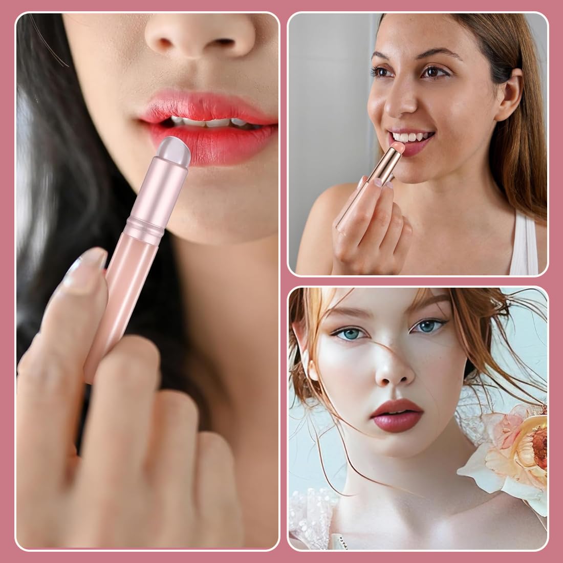 2 Pezzi Pennello Per Labbra In Silicone Applicatore Per Trucco Morbido E Rotondo Per Rossetti Lucidalabbra Balsamo Labbra Correttore E Nail