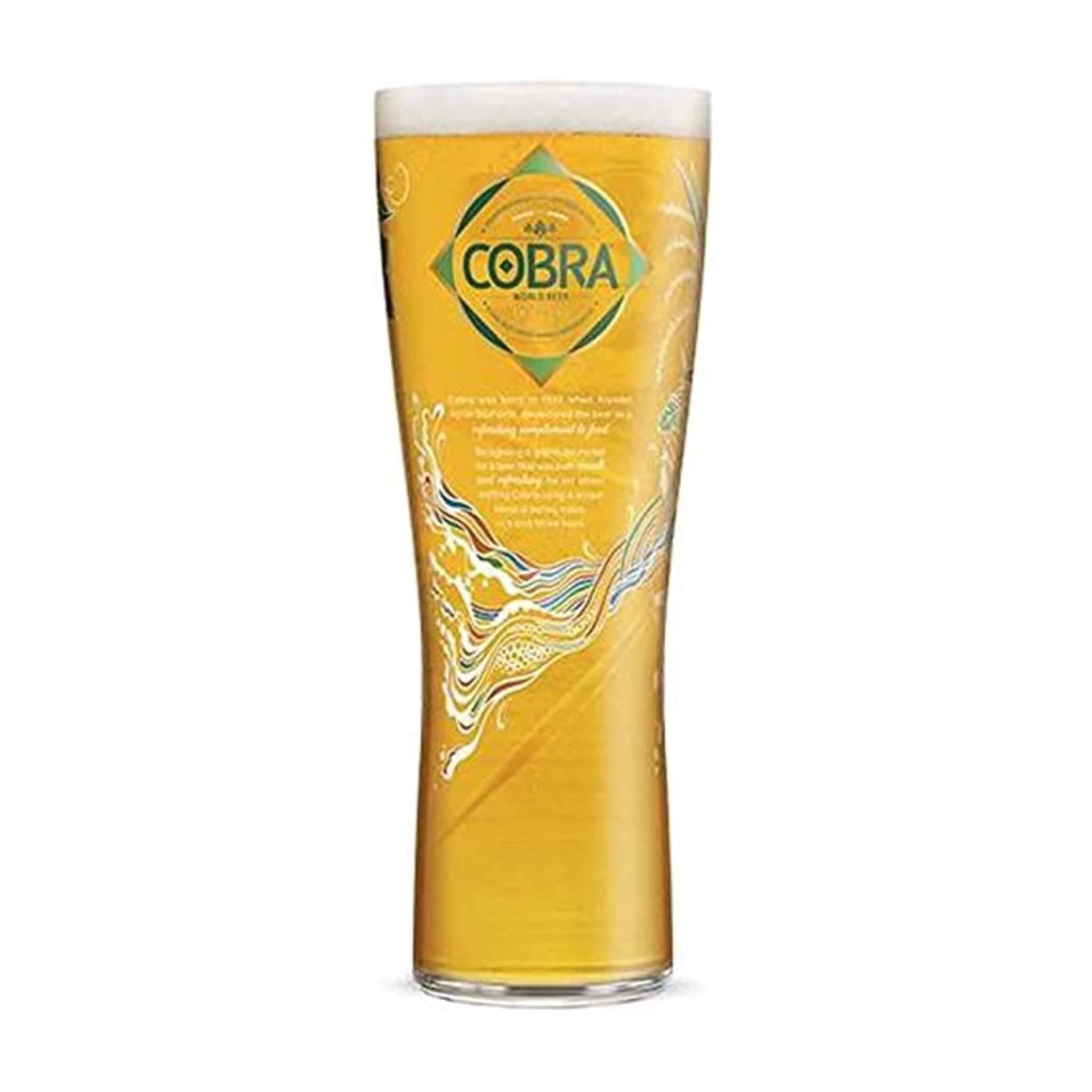 GarageBar | Cobra Glass | Beer Glass | Official Merchandise | Comes with 2X Beer Drip Mats (1, Pint/20oz)
