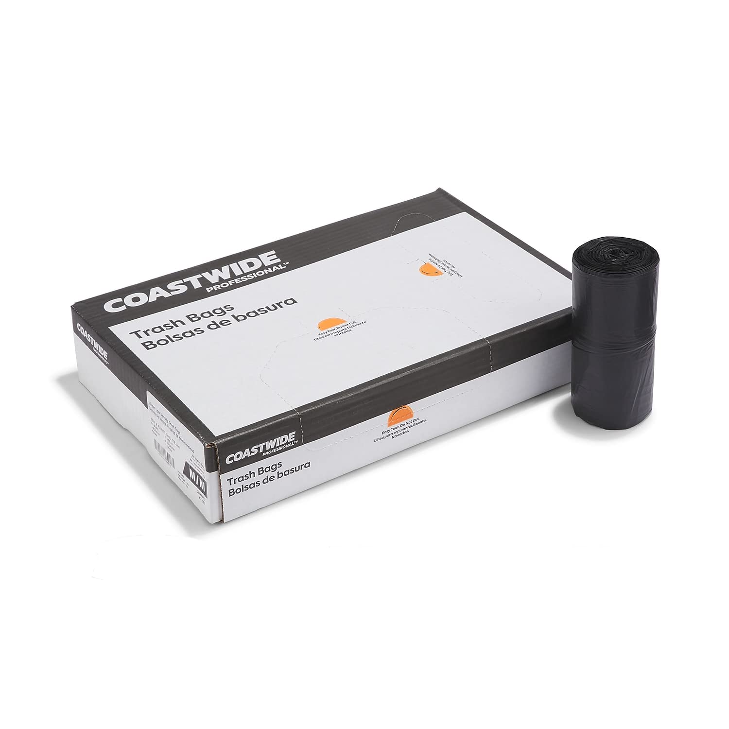 Coastwide Professional AccuFit 23 Gallon Trash Bag, 28" x 45", Low Density, 0.9 mil, Black, 200 Bags/Box