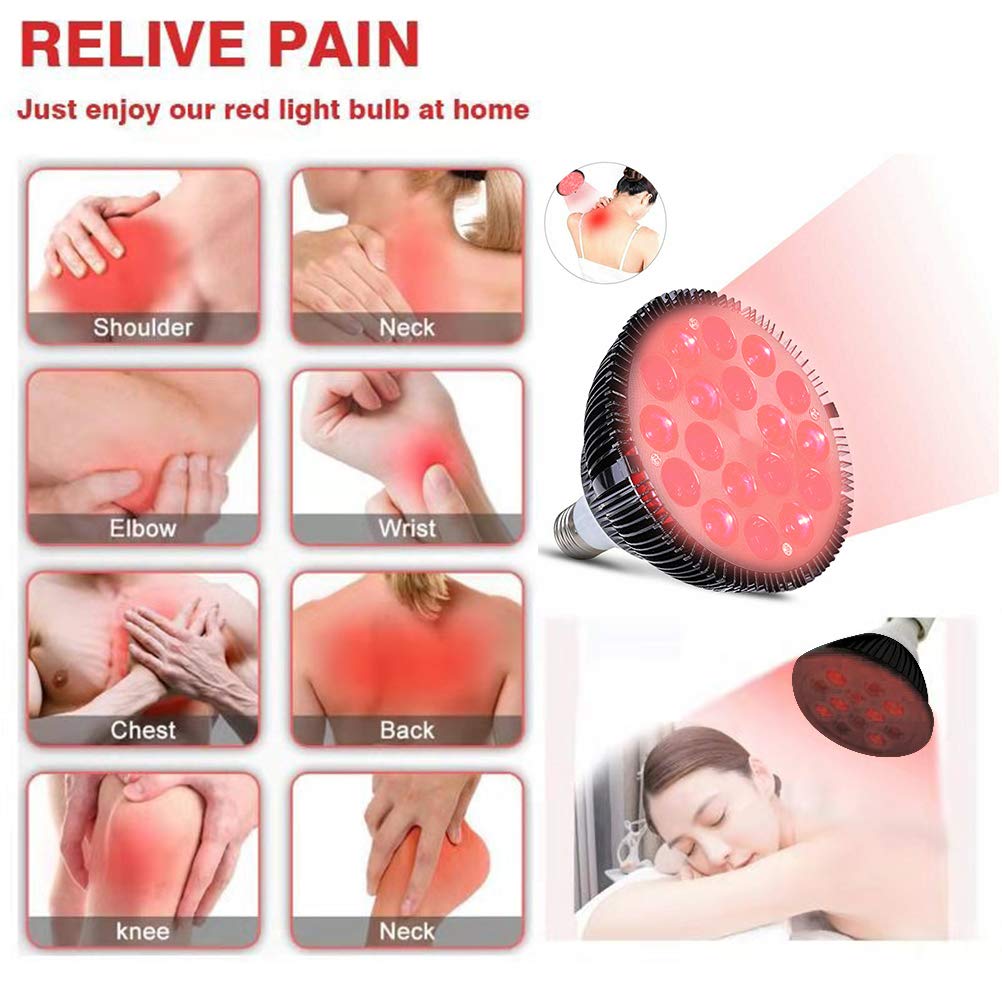 Lampada Terapia a Luce Rossa per il Corpo, 54 W, LED Infrarossi 660 nm e 850 nm, per la Pelle