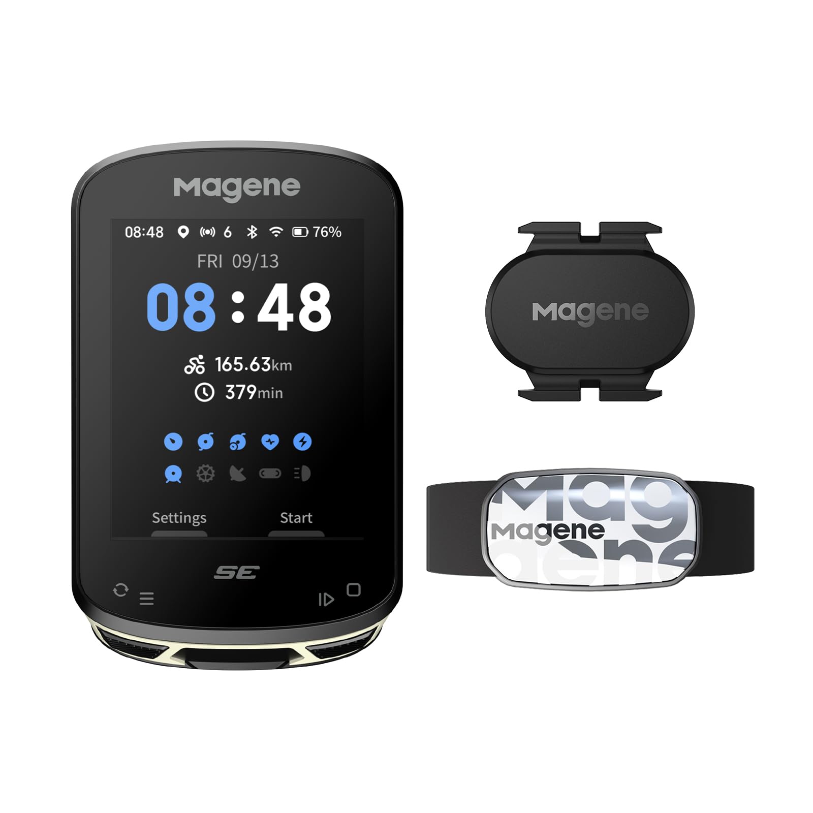 Smart Cycling Bundle: Bike Computer, Heart Rate Monitor & Cadence Sensor