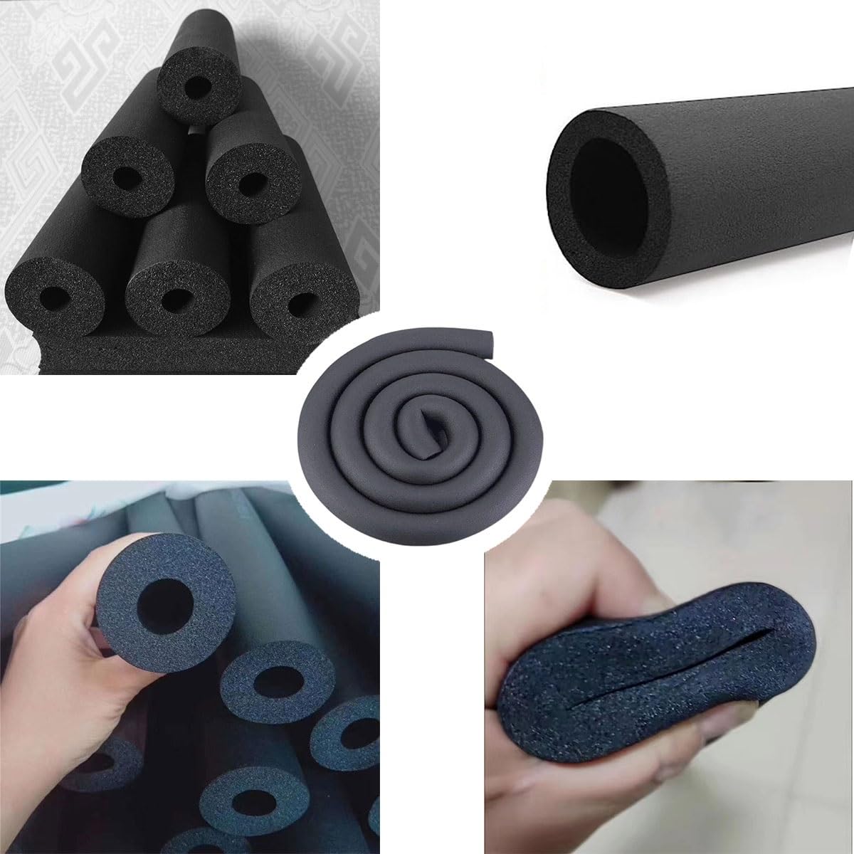 Flexibele Buisisolatie Antivries En Warmte-isolerende Pijp Mouw 50mm 63mm 76mm 90mm 110mm Isolerend Schuim Pijp Pijp Isolatie (Color : T20mm X ID90mm X L1.8M
