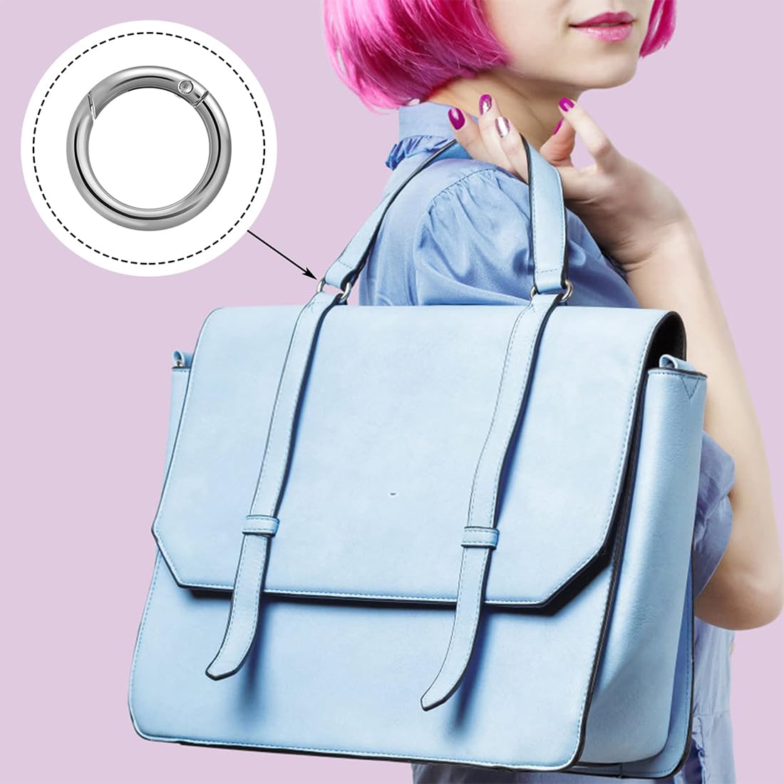 30 Pièces Mousqueton Rond 33mm Rond Doré Snap Ressort Anneau Boucle Alliage De Zinc Trousseau Crochet Clips Pour Artisanat Et Accessoires De Sac