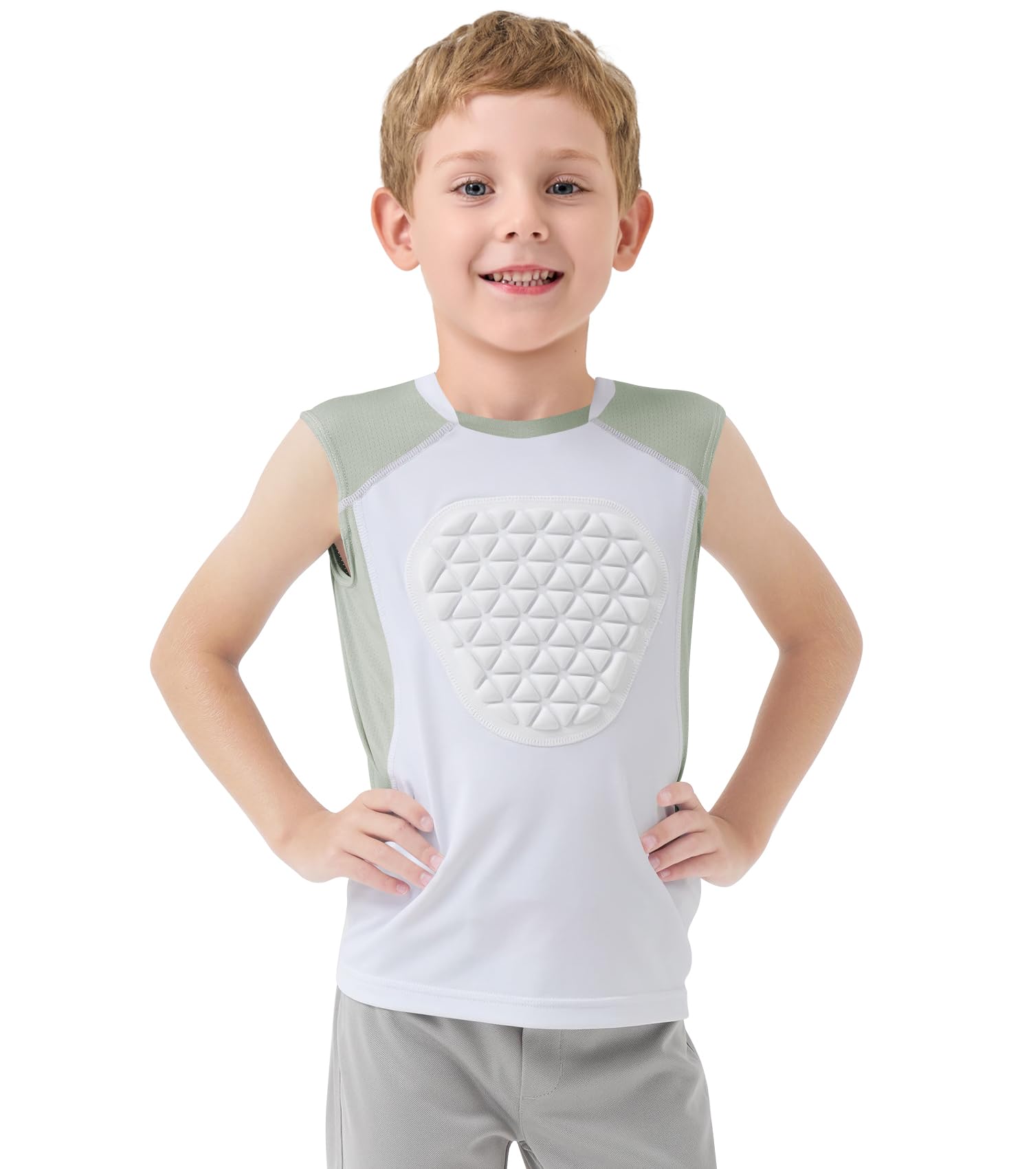 3T-9Y Toddlers Baseball Chest Protector Padded Compression Shirt