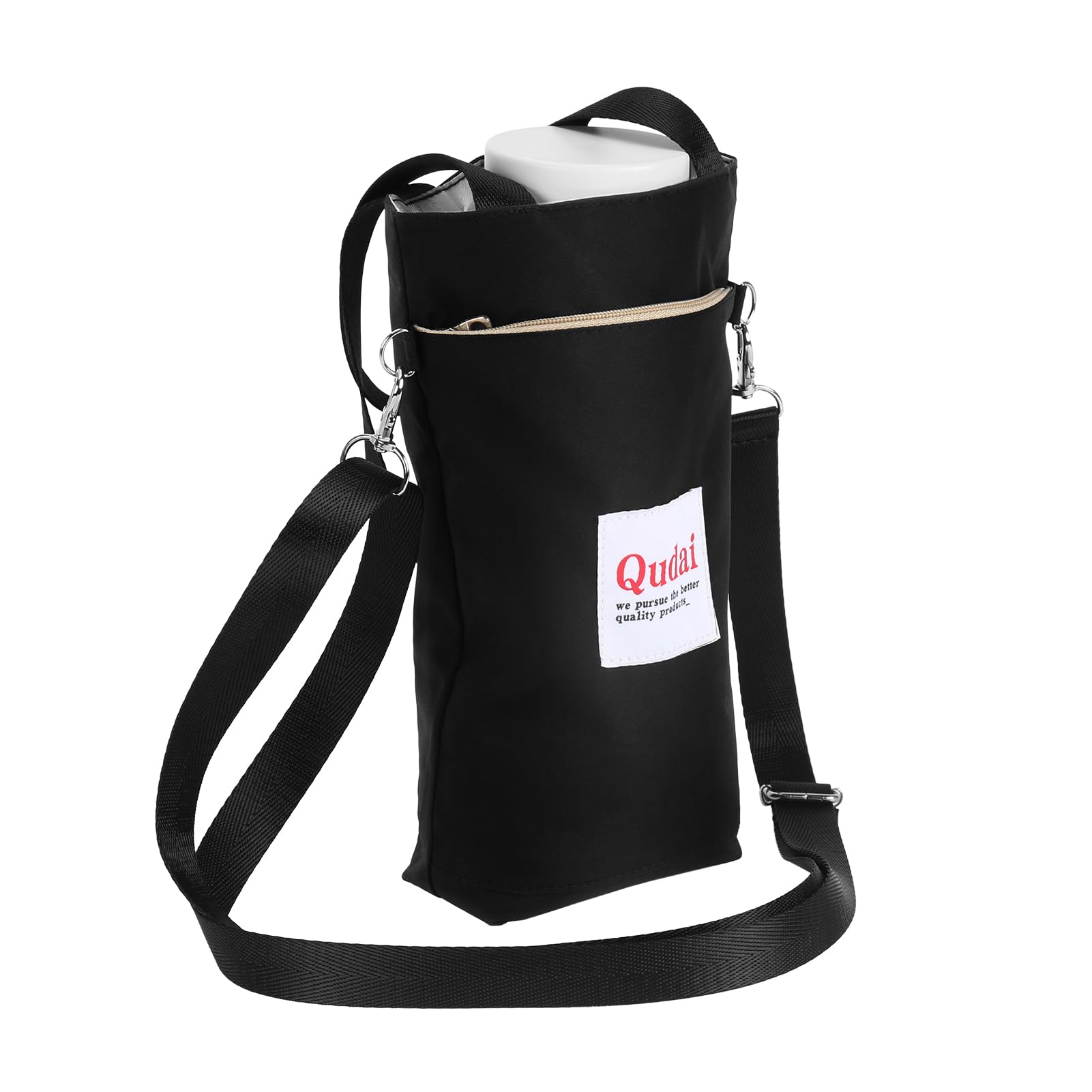 Soulitem Crossbody Water Bottle Bag, Portable Water Bottle Carrier Bag with Adjustable Shoulder Strap