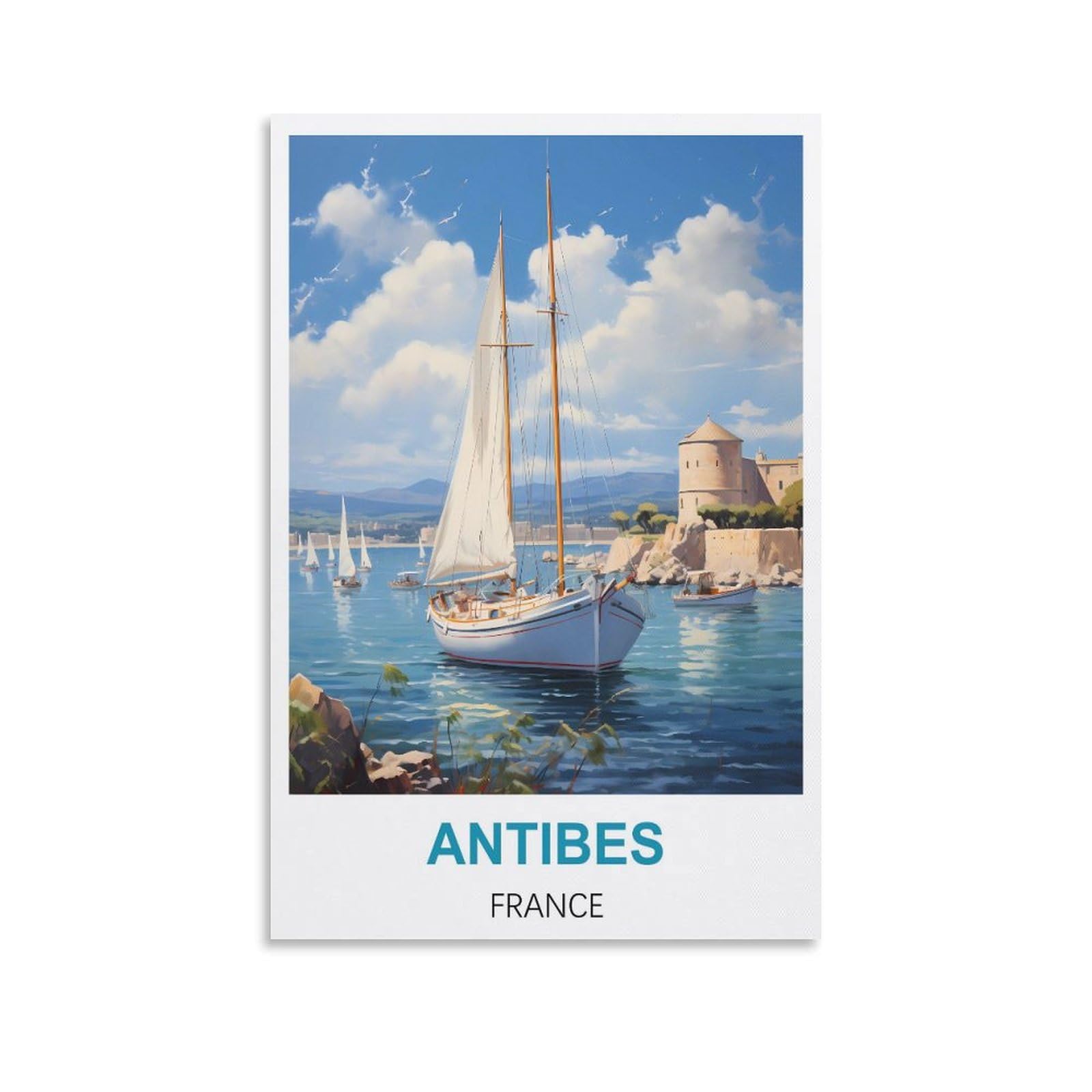 Metal Tin Sign Antibes Frances Garden & Kitchen Poster, Inspirational Sign Home Wall Art Decor for Home Kitchen Bar Club Decoration 30x40cm