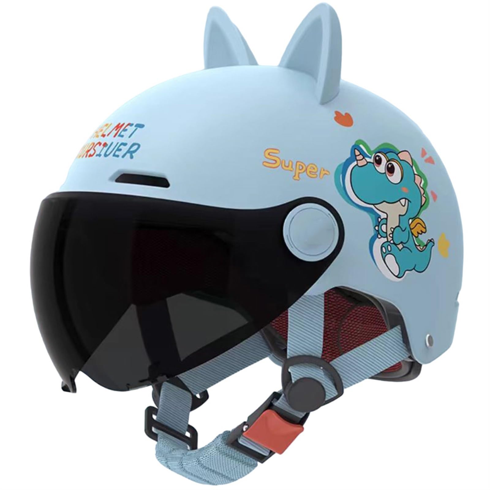 DOT Approved Kids Motorcycle Helmet,Toddler Open Face Bike Half Helmets with Visor,Youth Electric Scooter Bicycle Go-Kart Four Wheeler ATV Moped