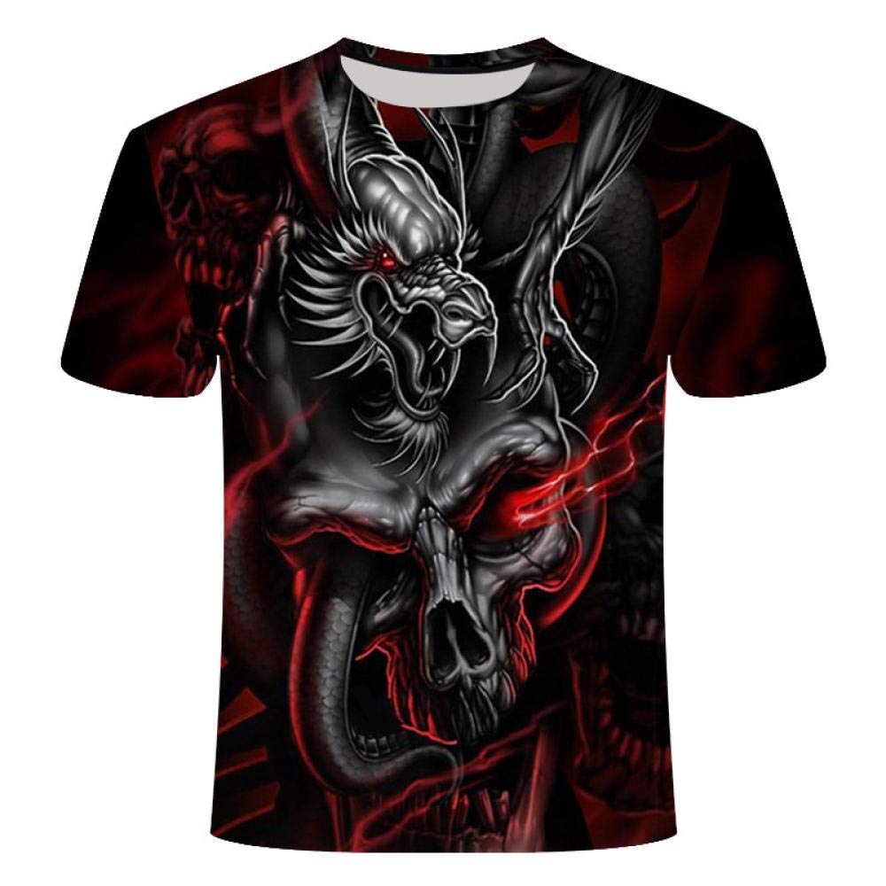 T Shirts Mens Summer Color Printing Flying Eagle Digital Printing Short Sleeve   Men and Women Casual Loose Top