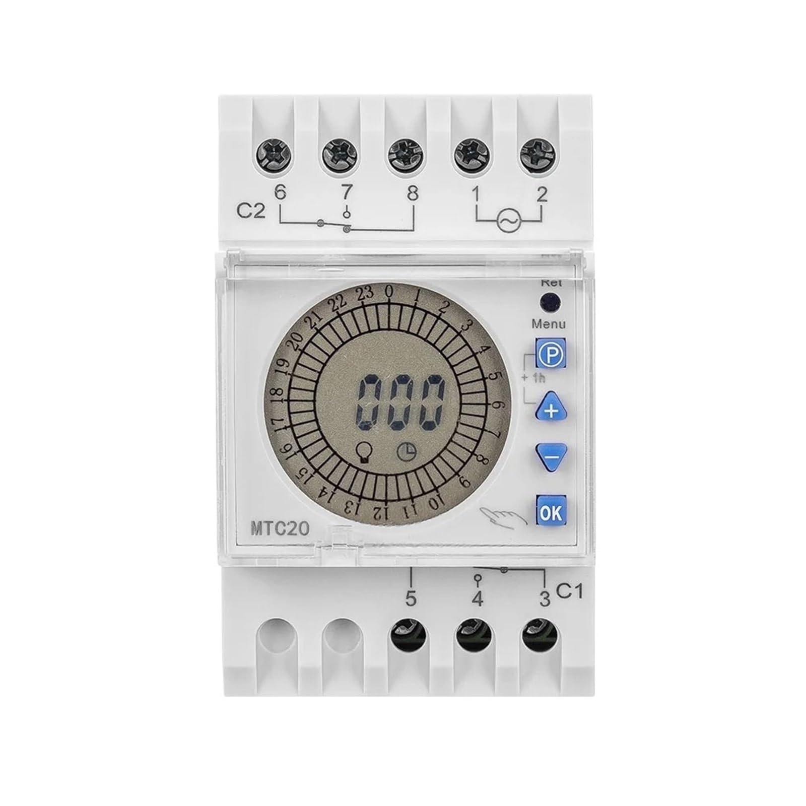 Pknaqwlsx One Color Mtc20 Digital Timer Switch With Backlight Programmable Periodic Timer Control Timer Switch
