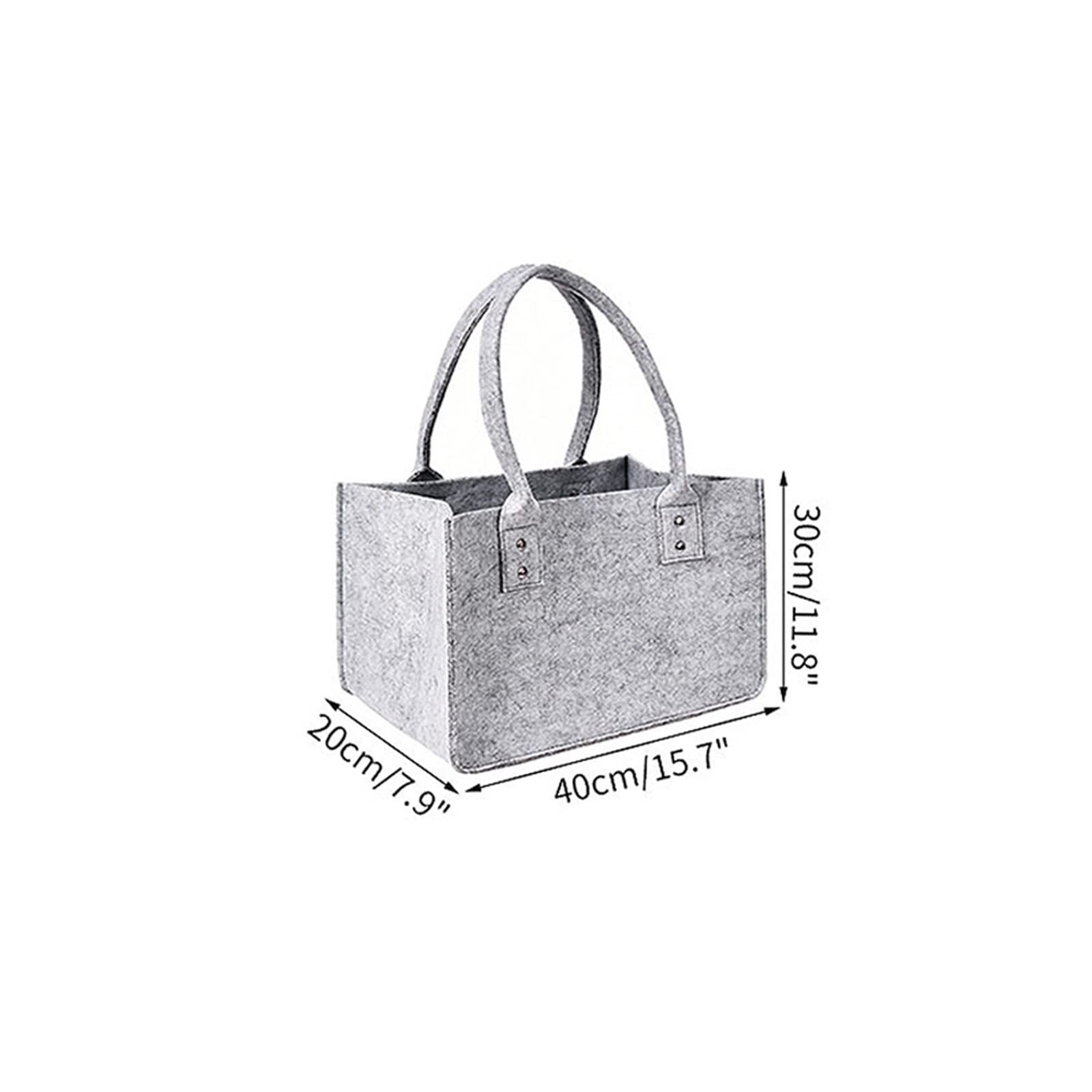 Borsa Pieghevole per Legna da ardere – Resistente Borsa in Feltro per Campeggio, Borsa da Donna per Giocattoli, Libri e Articoli Vari ecologici, Cestino per Legna (02)