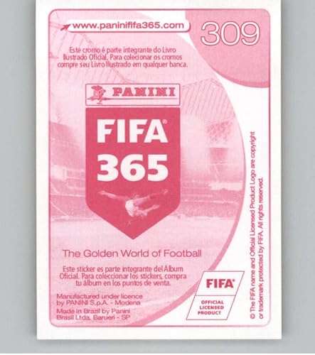 Miniatura 2 de 2016-17 Panini FIFA 365 Stickers CentralSouth America #309 Everton Gremio FBPA Official Soccer Album Sticker in Raw (NM or Better) Condition