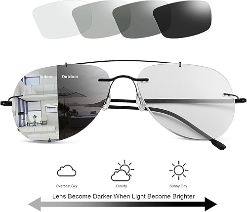 Miniatura 7 de Gafas de lectura fotocrómicas progresivas multienfoque para computadora UV400 para lectores de sol lentes de transición anti luz azul