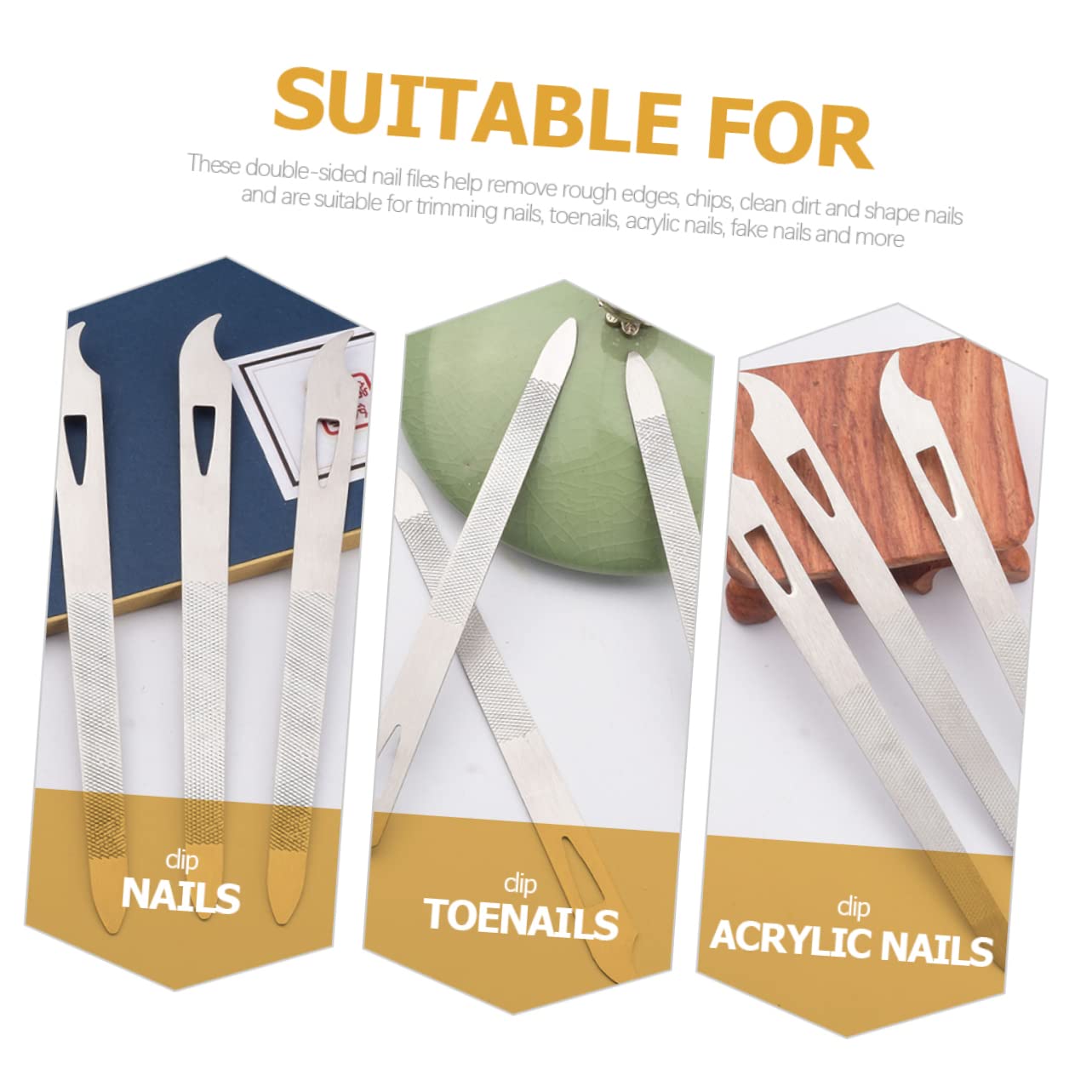 FRCOLOR 80pezzi Limette Per Unghie Inossidabile Strumenti Professionali Per Manicure e Pedicure Pratici e Leggeri Per Unghie Acriliche e False Facili Da Trasportare