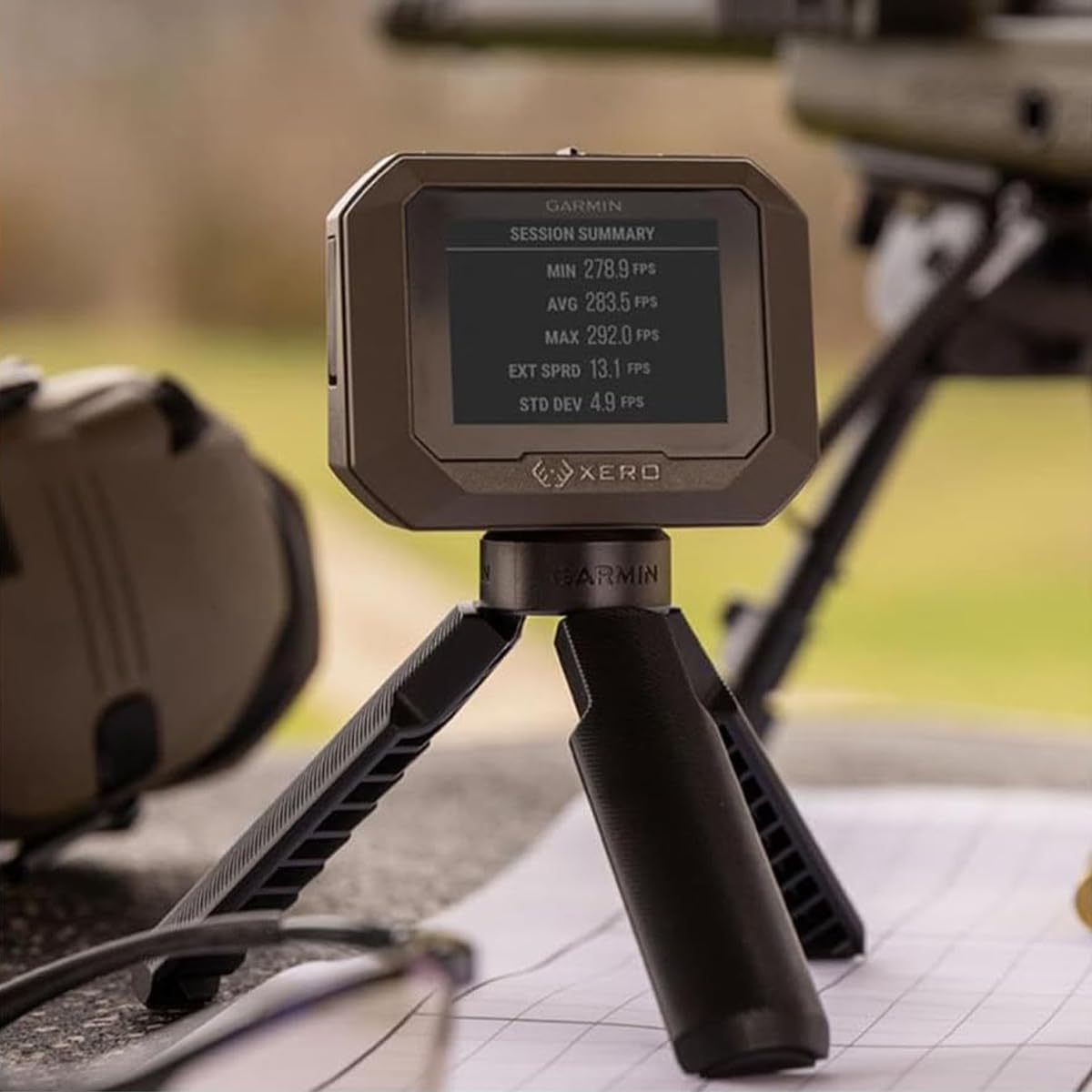 Garmin Xero C1 Pro Ballistic Chronograph w/Walker's Razor Slim Patriot Electronic Earmuff, Olive Drab Green | Precise Readings, Superior Hearing Protection, Walkie Talkie & Signature Series Range Kit