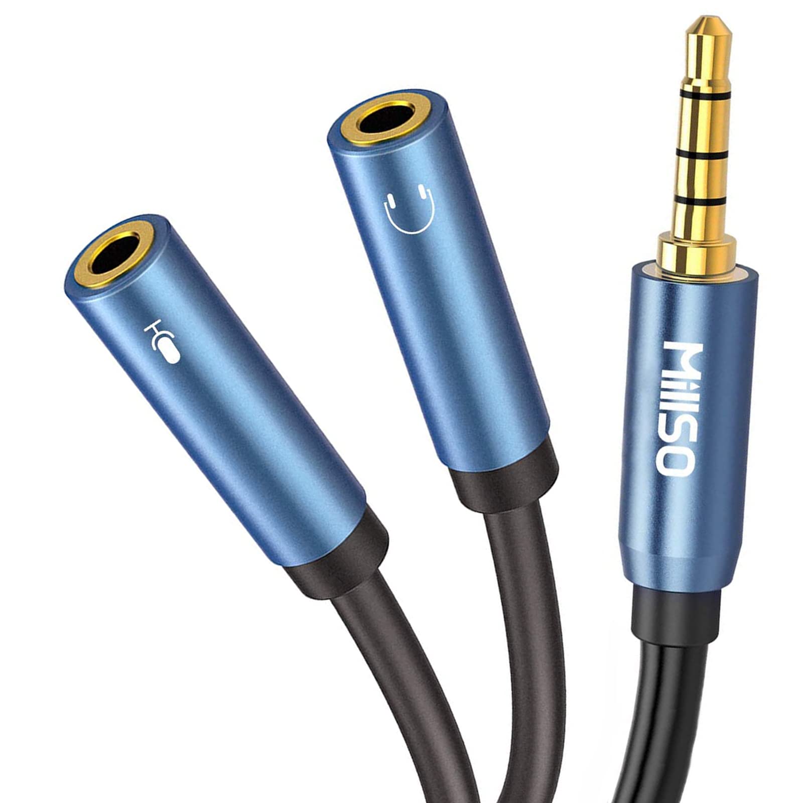 MillSO Audio Splitter Adapter, 3.5mm Y 