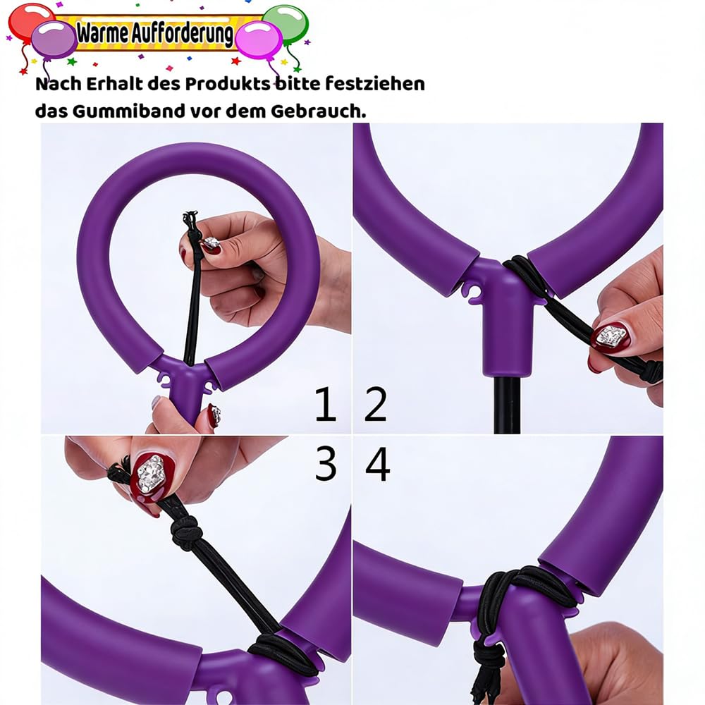 Anyingkai Blinkender Springring Fußkreisel mit Zähler, Swing Wheel mit Lichtrad, Blinkender Sprungball,Faltbarer Ankle Skip Ball,Jumping Ball and Skipping Rope,Sport Sprung (Lila-B)