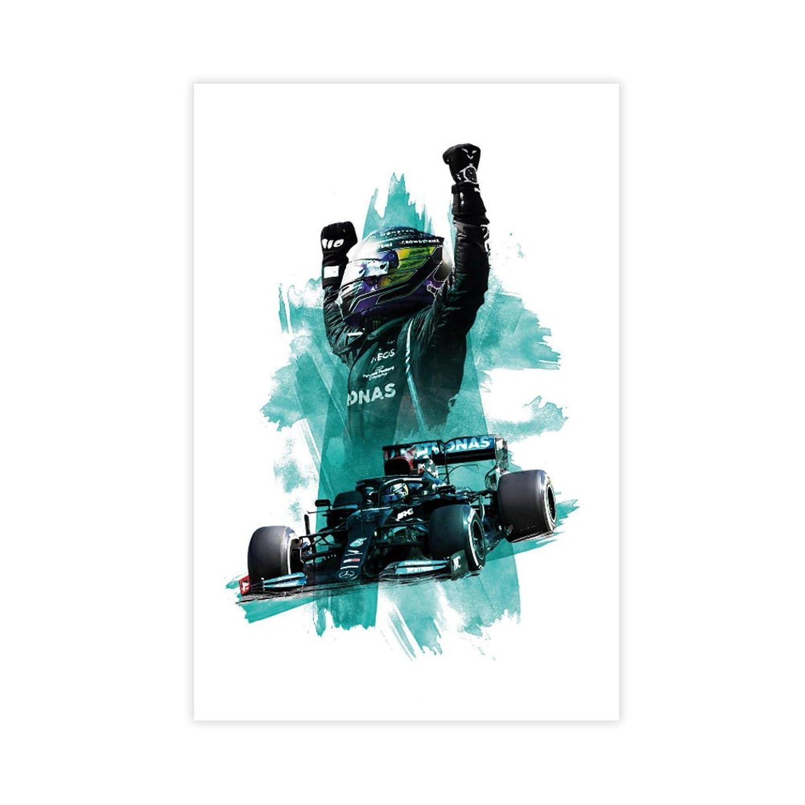 GJHTQLP Poster sur toile Lewis Hamilton 6 - Décoration pour chambre à coucher, bureau, chambre - Cadeau - 30 x 45 cm