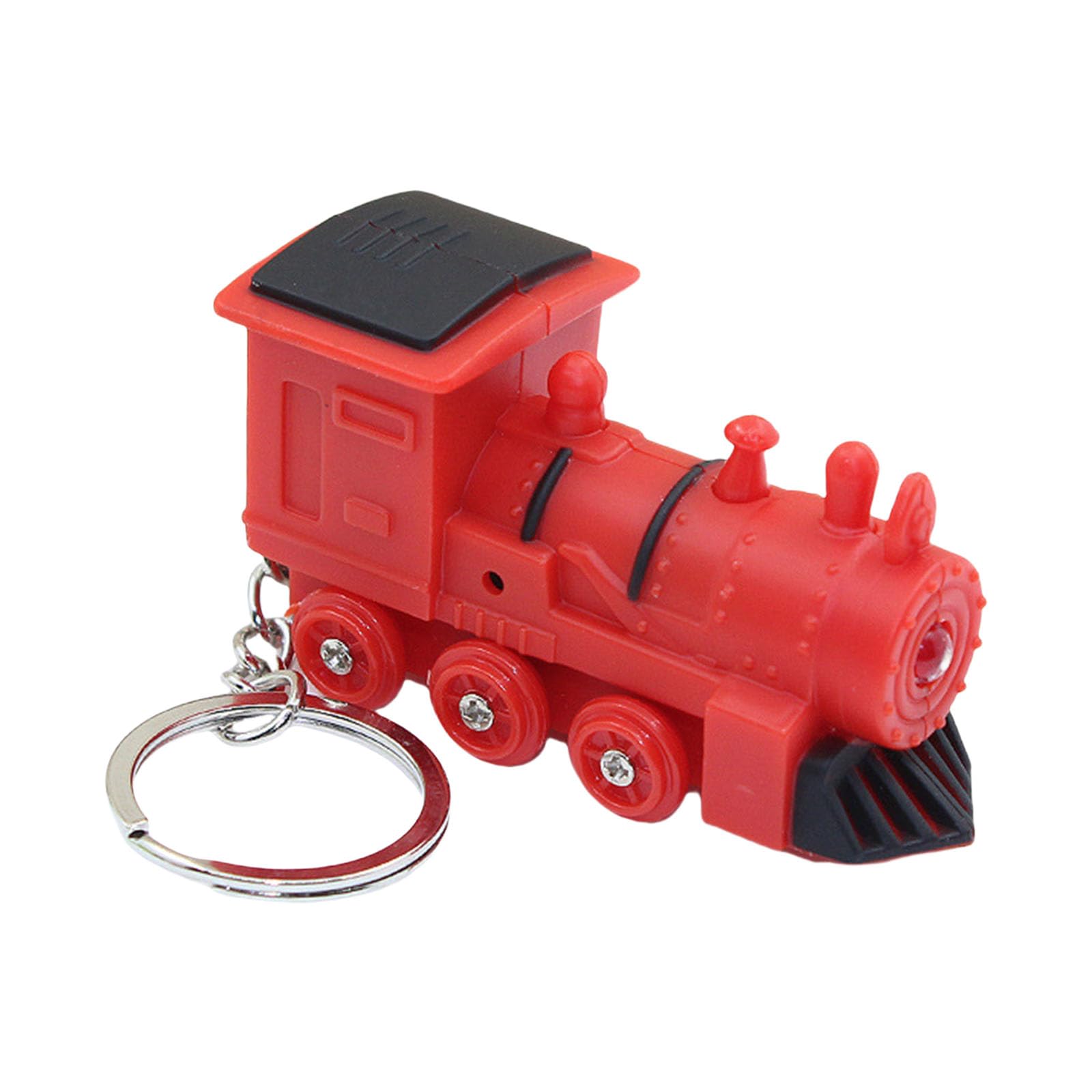 TENYELE Train Keychain with Sound LED Light Keyholders Decorative Keyrings Train Pendant Keychain Hanging Ornament for Backback