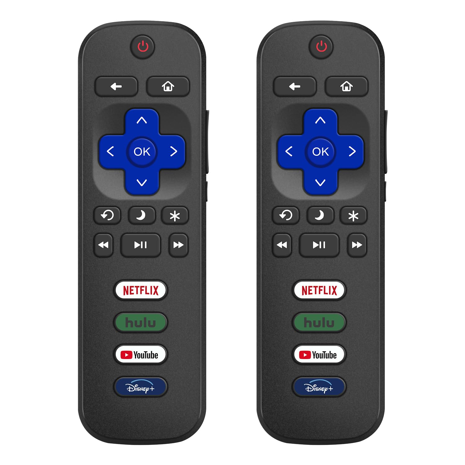Photo 1 of (Pack of 2) Replacement for Roku TV Remote Control, Compatible with TCL Roku/Hisense Roku/Onn Roku/Roku Built-in Smart TVs. (Not Compatible with Roku Sticks or Box). 1 Year Warranty.
