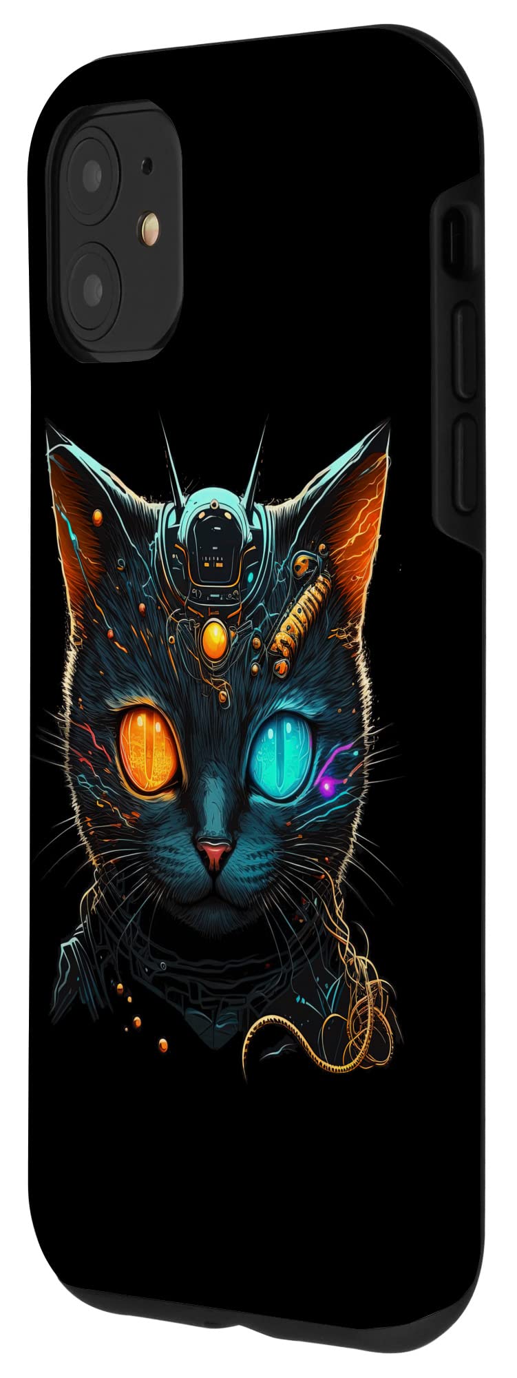Amazon.co.jp: iPhone 11 鮮やかでカラフルな猫 黒猫 ベクター
